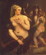 TIZIANO Vecellio Venus at her Toilet oil painting picture wholesale